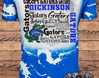 Dickinson Gators gebleichtes Shirt: Schulgeist-T-Shirt