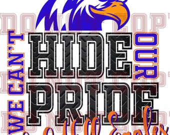Oak Hill Eagles Maskottchen Stolz PNG: Schulgeist Digital Download