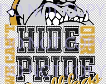 Hitchcock Bulldogs Maskottchen: Leopard Football Spirit (PNG Digital Download