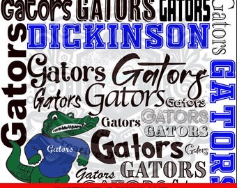Dickinson Gators, Schulgeist, Fußballgeist, Sporthemd, digitaler Download