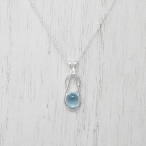 Sky Blue Topaz Sterling Silver Pendant
