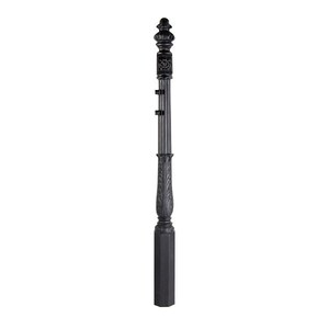GSiMailboxes Cast Aluminum Post for Mailbox (Style #2) - Mailbox Post Black for Outdoor Use - Post Only, No Components Included