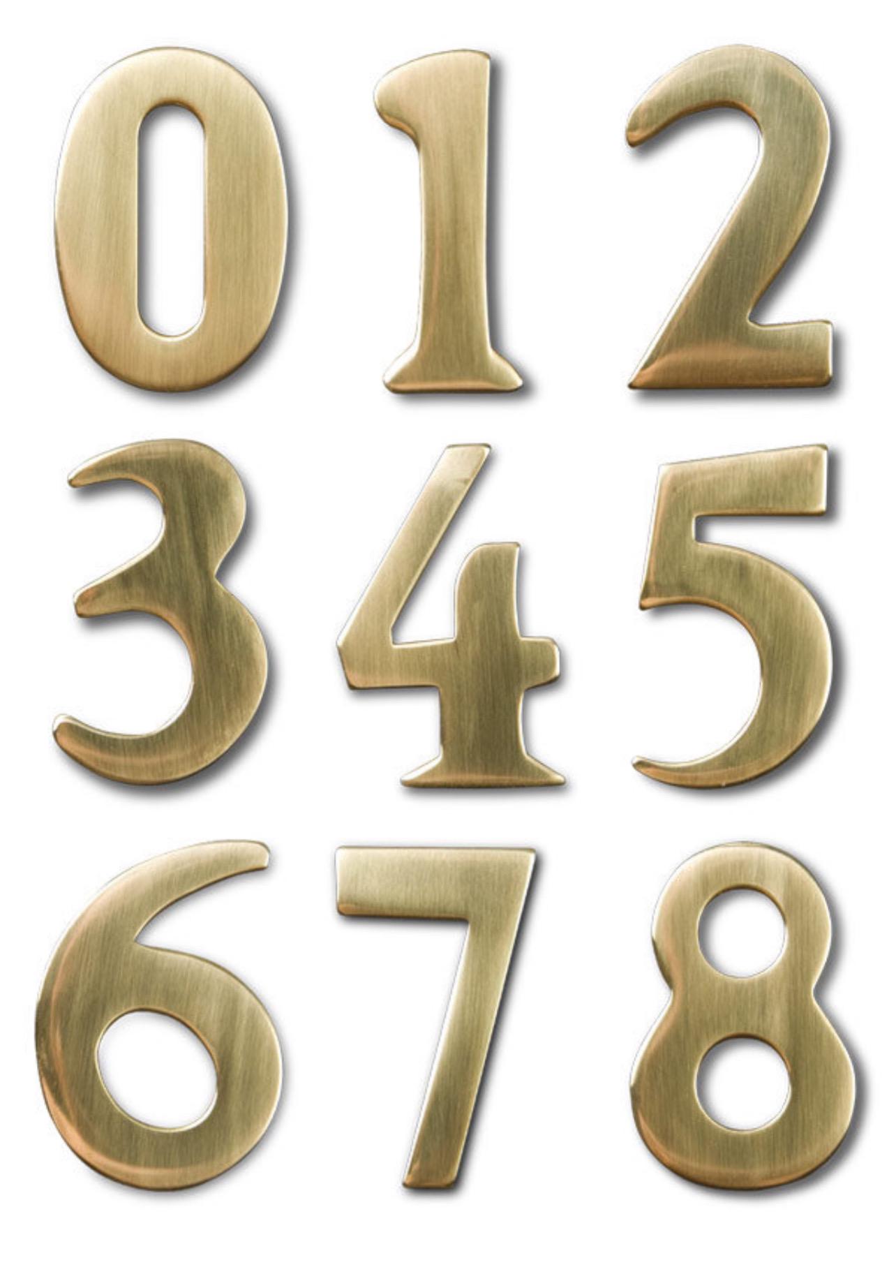Mailbox Address Number Plate 2 With Brass Numbers | Rust-proof Cast ...