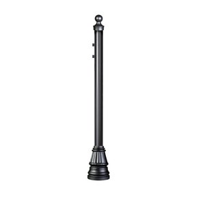 GSiMailboxes Cast Aluminum Post for Mailbox (Style #9) - Mailbox Post Black for Outdoor Use - Post Only, No Components Included