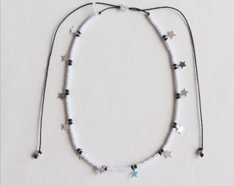 Stary Night|VSCO Waterproof Beaded Choker Necklace, Surf Jewelry