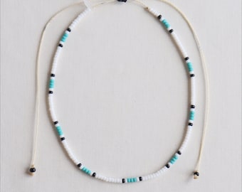 Low Tide|VSCO Waterproof Beaded Choker Necklace, Surf Jewelry