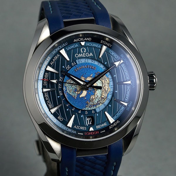 Omega Seamaster Aqua Terra 150m Master Chronometer Gmt Ref 220.12.43.22.03.001, Gift For Him, Gift For Lover.