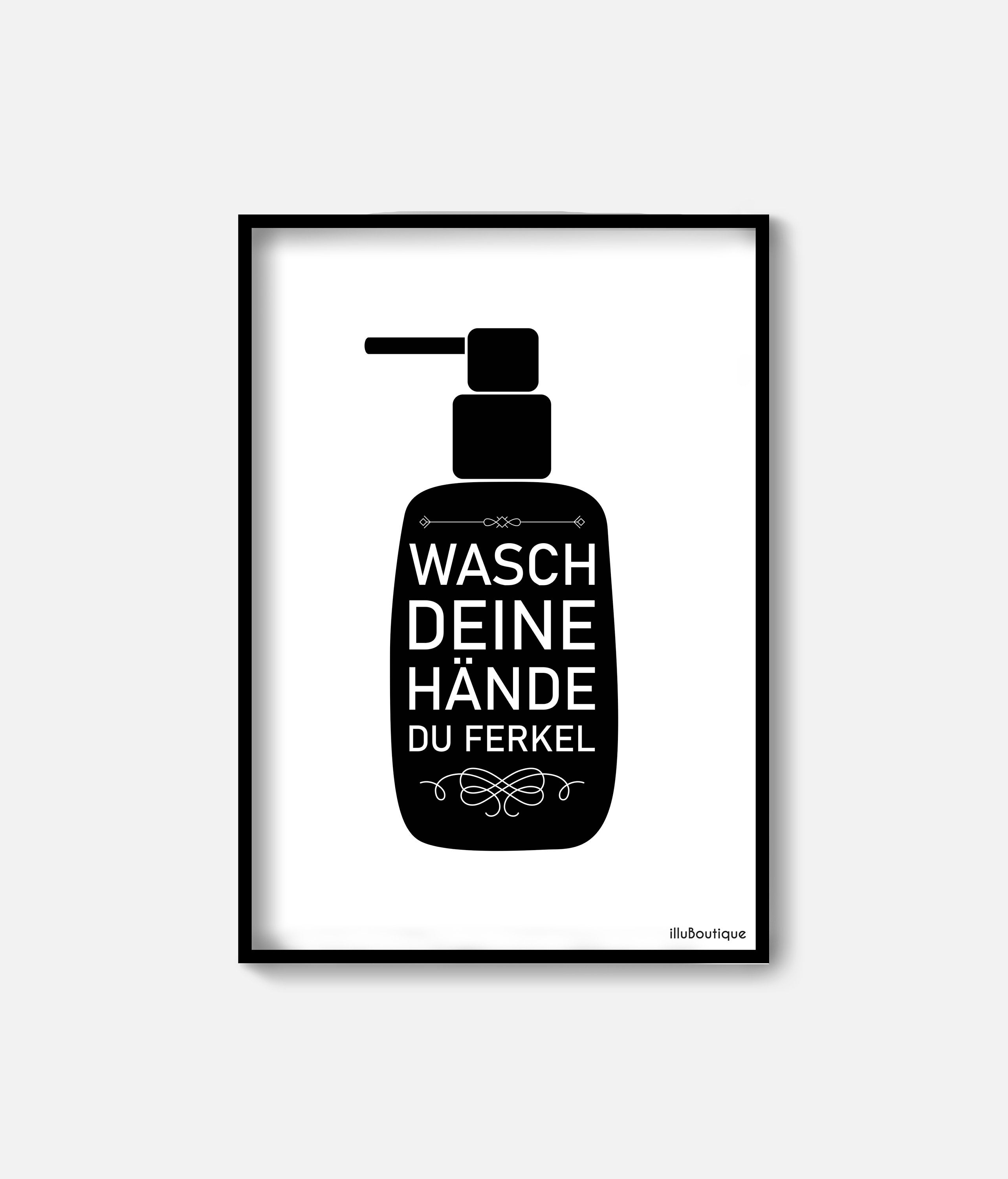 Wasch deine Hände Poster Digitaler Download A4 Hygiene Etsy