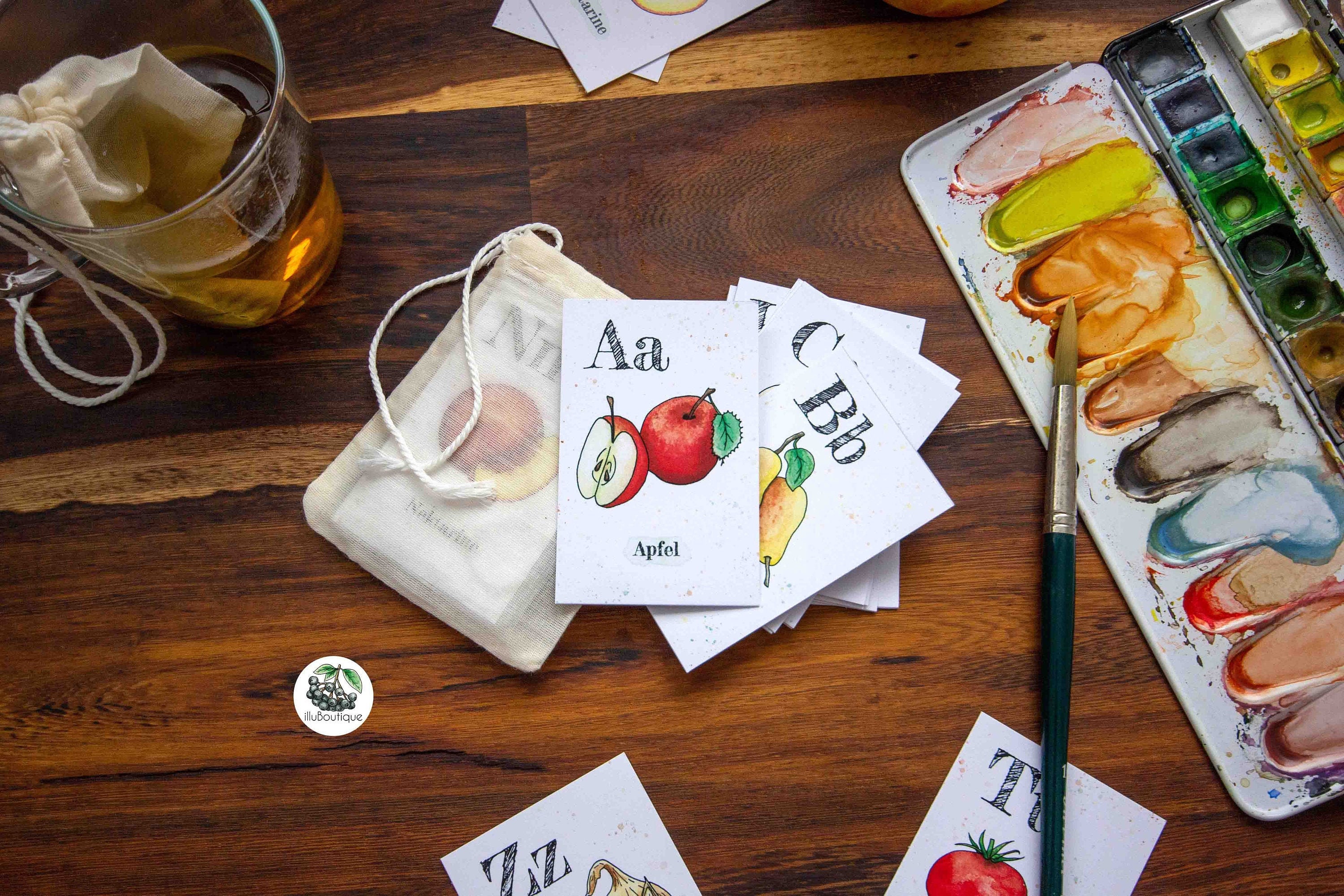 ABC Lernkarten Memory Obst Gemüse Kräuter Gewürze | Etsy