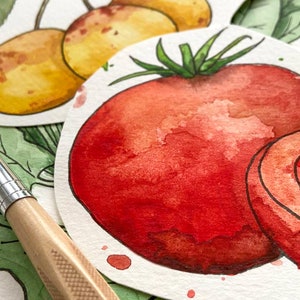 Seasonal calendar fruit & vegetables perpetual, A4, print, illustration, special gift girlfriend, calendar 2024 image 4