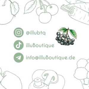 Perpetual seasonal calendar, A3, fruits and vegetables, print, illustration, watercolor, special gift, 2026 calendar image 10