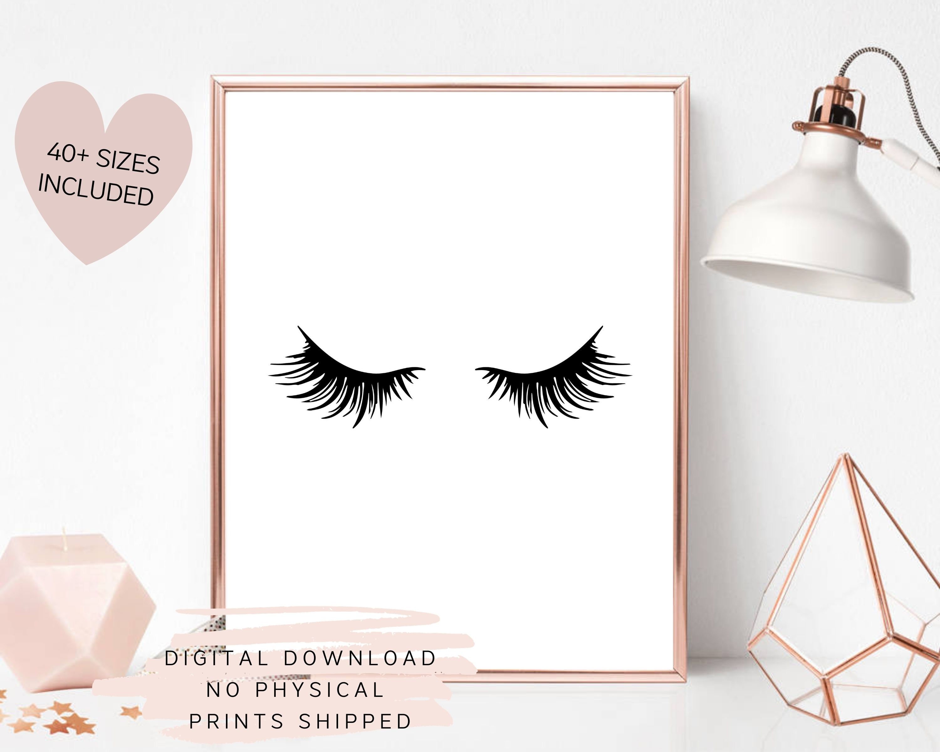 Lash Print Lashes Wall Art Eyelash Printables Makeup Etsy