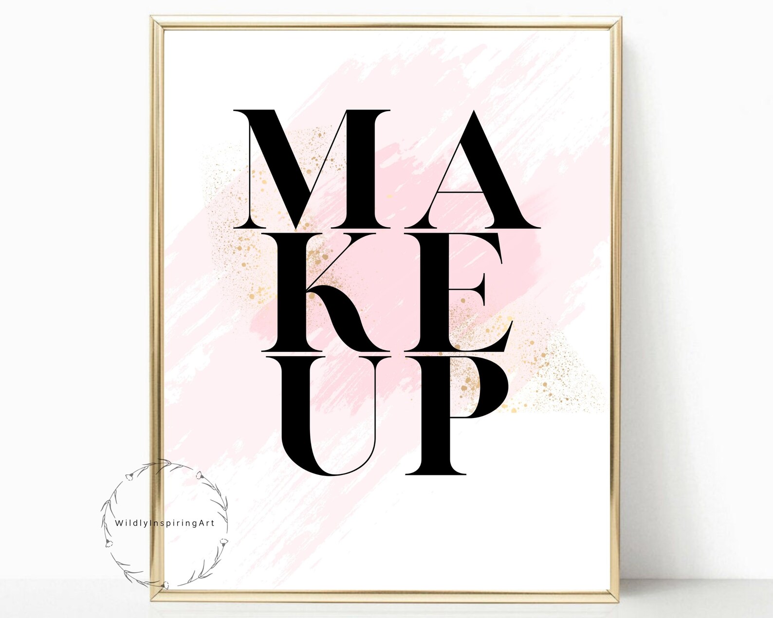Makeup Print Watercolor Makeup Sign Makeup Wall Art Makeup | Etsy