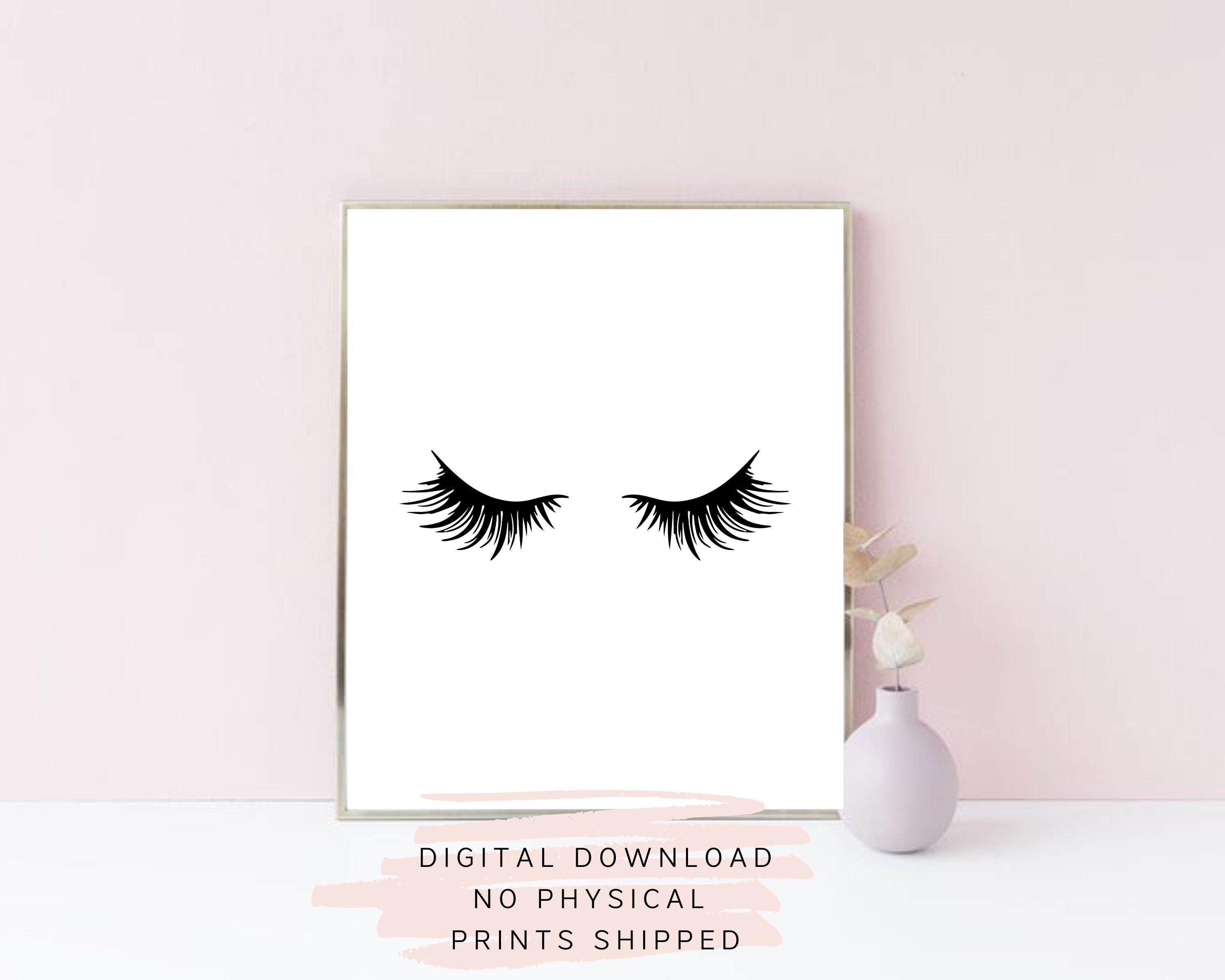 Lash Print Lashes Wall Art Eyelash Printables Makeup Etsy