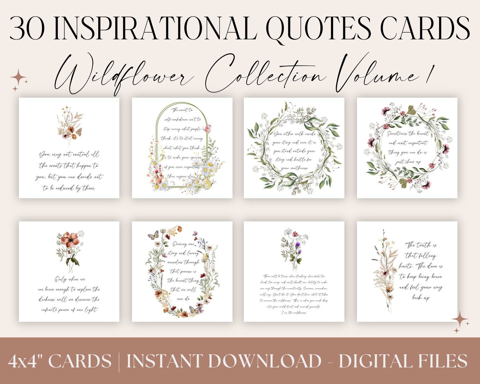 Inspirational Quotes Cards Printable Cards Motivational Etsy