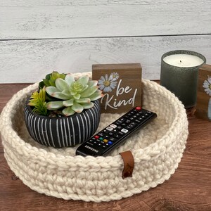 The Rylee Basket/Crochet Storage Basket/Crochet Basket/Farmhouse Basket/Catch all Basket/Storage Basket/Rustic Basket/Pet Bed