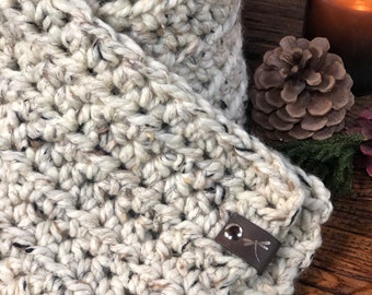 Crochet scarf, handmade scarf, winter scarf, cold weather scarf, birthday gift, Lion Brand
