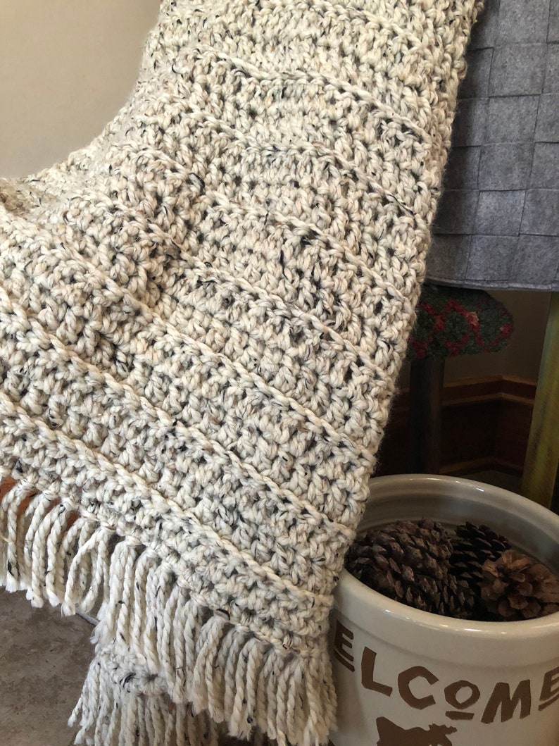 Handmade Crochet blanket chunky throw Couch throw Winter Etsy