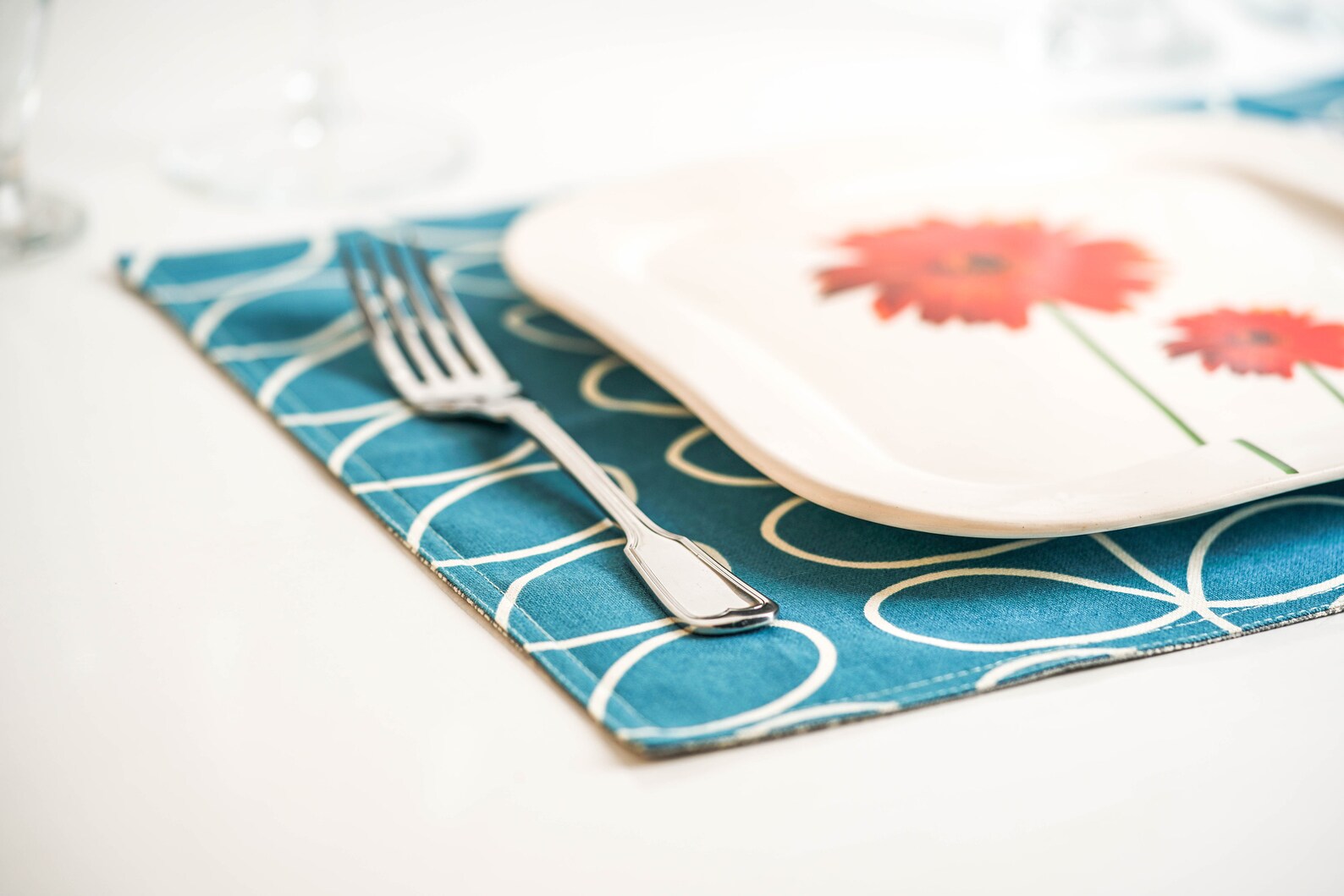 Orla Kiely Blue Multi Stem Placemats 1 Piece or Sets Etsy