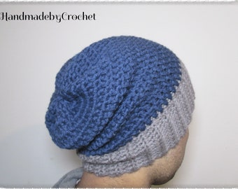 Crochet Men's Slouchy Hat | Pattern | Chunky Slouchy Hat