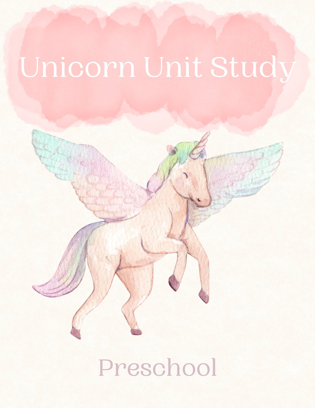 Whimsical Unicorns Preschool Unit Study Fun &amp; Educational - Etsy