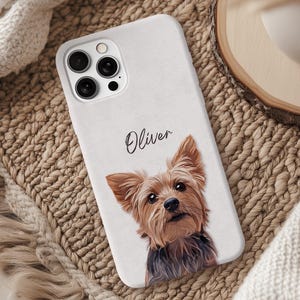 Personalisierte iPhone-Hülle mit Haustierfoto | Individuelle Handyhülle mit Hundeporträt