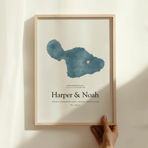 Cadeau de fiançailles personnalisé Carte de fiançailles personnalisée Cadeau d'art mural pour les couples nouvellement fiancés Cadeau d'art mural de mariage Cadeau d'anniversaire