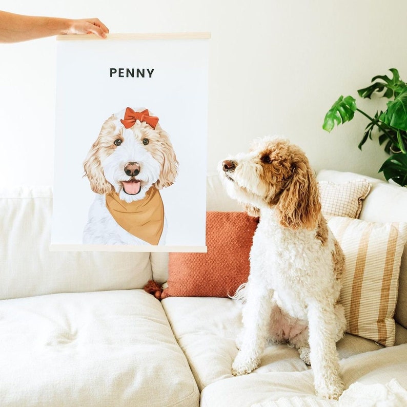 Custom Pet Portrait Framed Custom Dog Portrait Digital Dog Art Pet Portrait Custom Pet Loss Gifts WORLDWIDE Shipping Available image 8