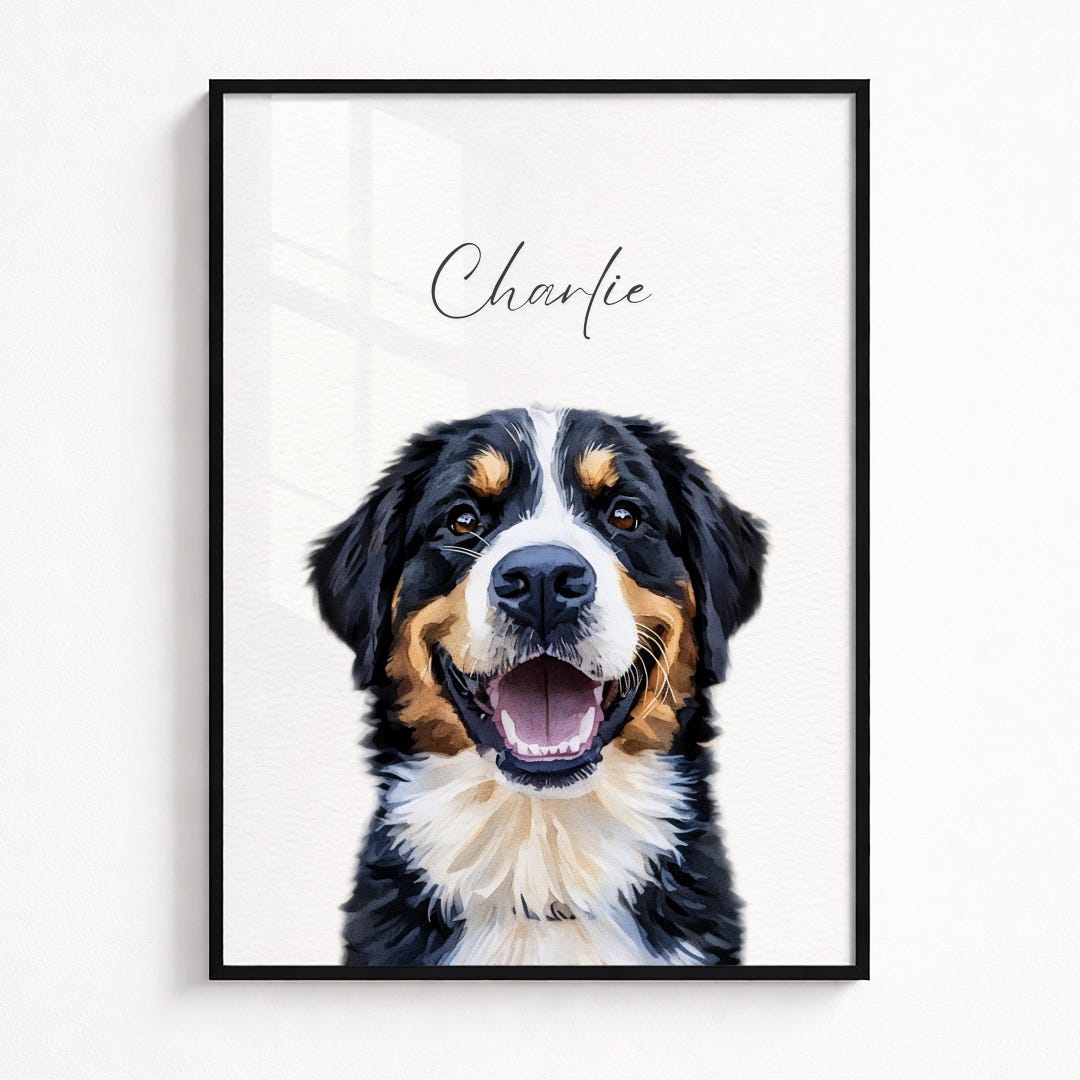 Custom Pet Portraits Using Pet Photo Personalized Digital Dog Portraits ...