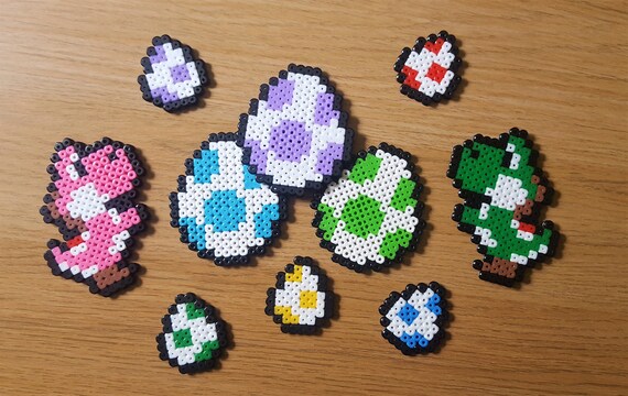 Yoshi, Perler Beads, Mario, Bead Sprite, Pixel Art, Perler Bead Art,  Gaming, Gamer, Magnet, Cake Topper, Hama Beads, Perler Beads, Kawaii -   Norway