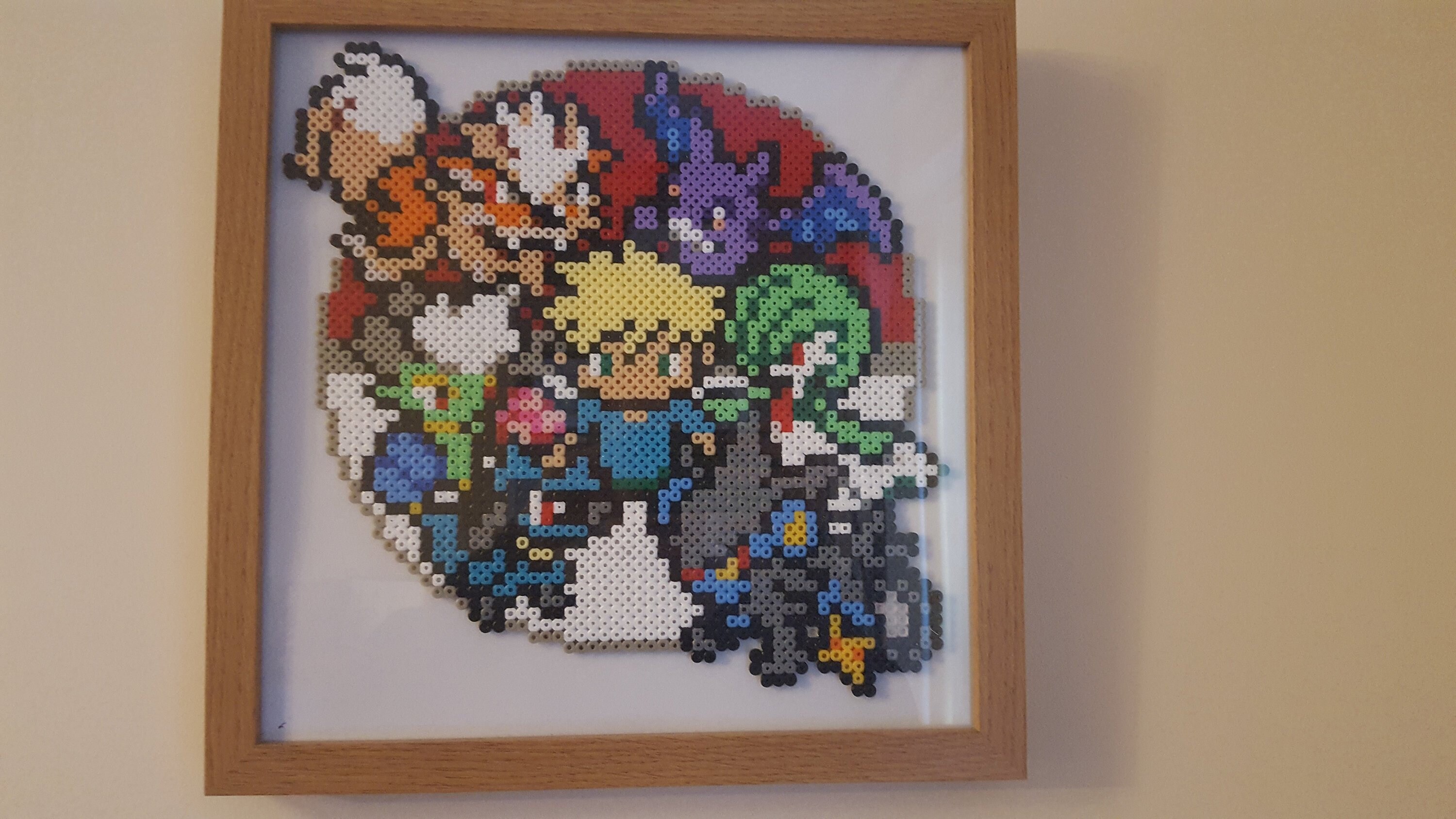 Custom Pokemon Team Trainer Pixel Art Home Wall Decoration Etsy