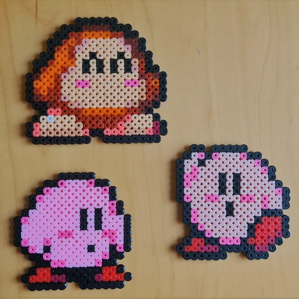 Kirby retro gaming pixel art | Magnet Keychain Badge| Kirby Waddle Dee