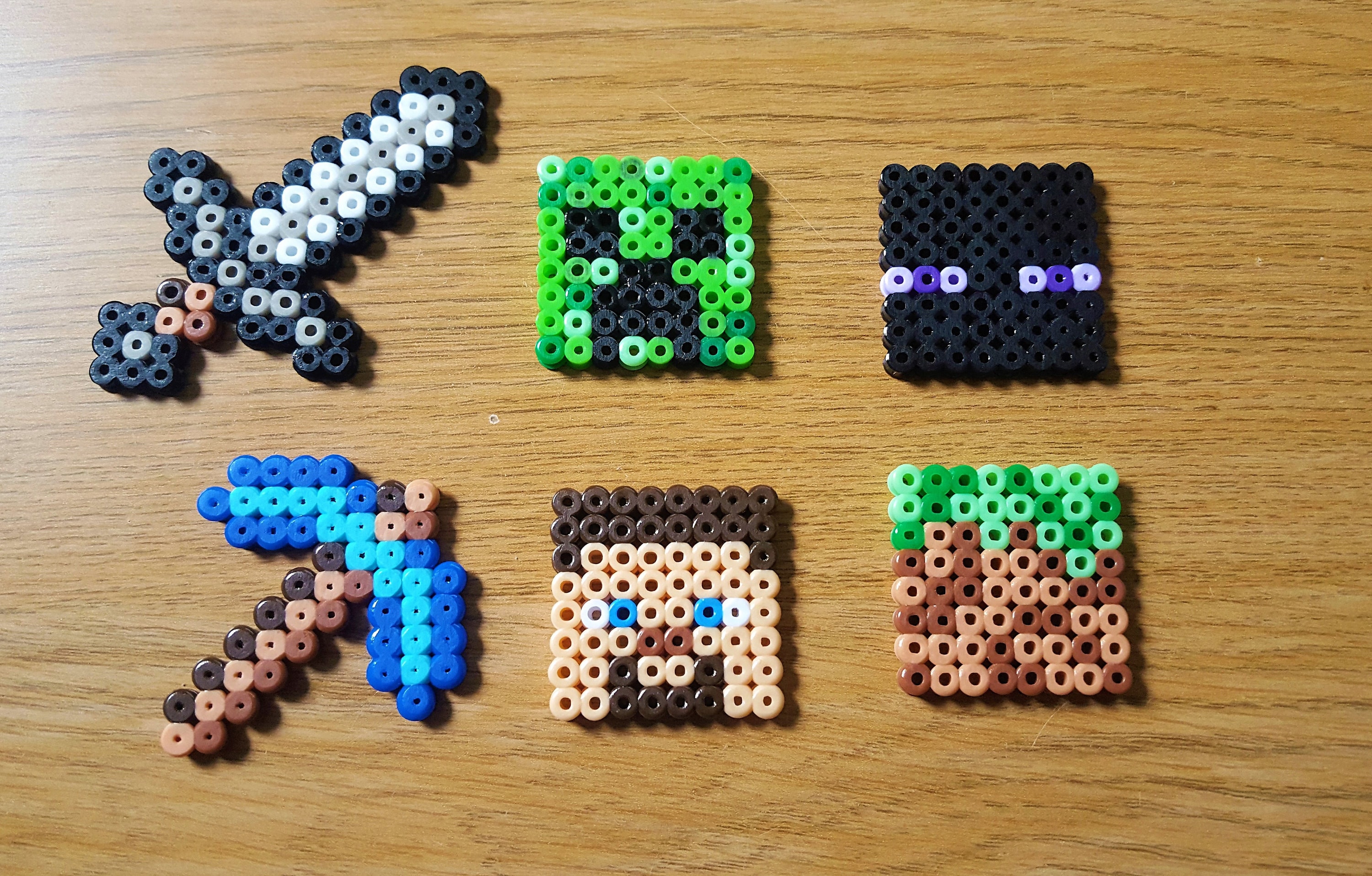 Minecraft Pixel art 8bit keychain badge phone charm Etsy