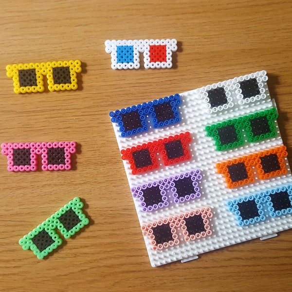 Sunglasses pixel art 8bit | Keychain magnet phone charm badge and more | Summer glasses 3D