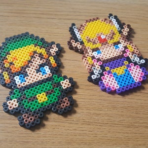 Legend of Zelda Pixel Art Magnet Keychain Badge Cake Topper Link ...
