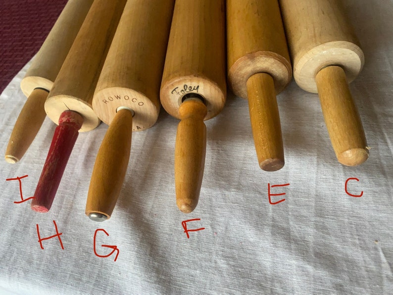 Vintage Wooden Rolling Pins Etsy