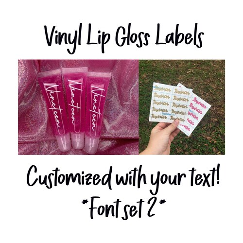 Vinyl Lip Gloss Labels 50 Count Etsy