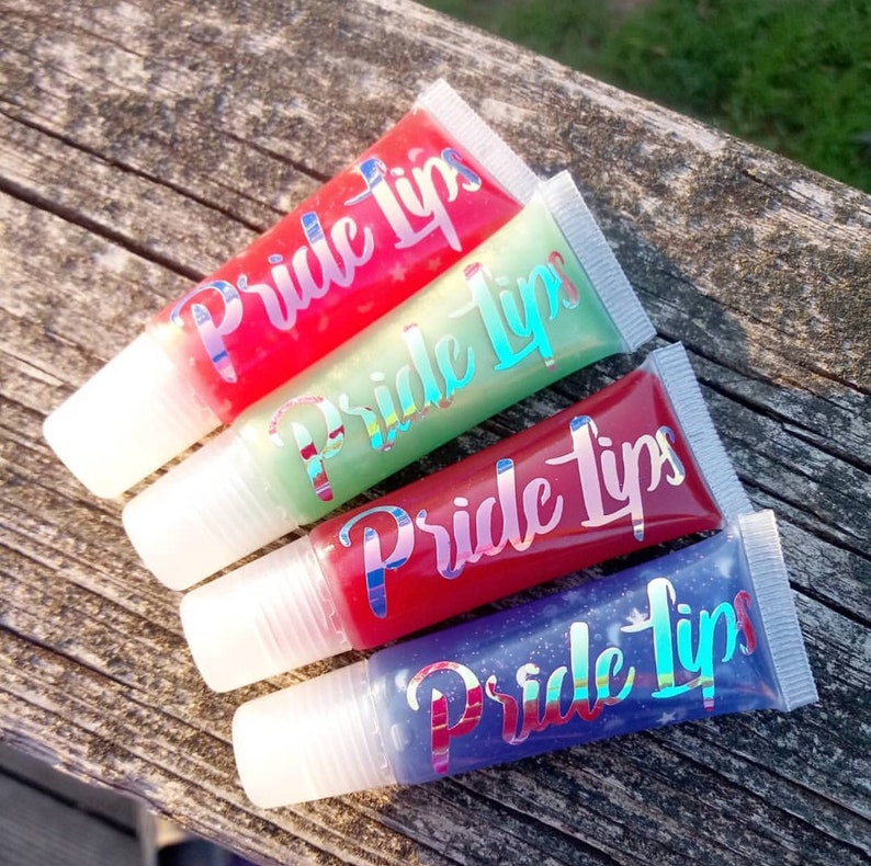 Holographic Vinyl Lip Gloss Labels 50 Count Etsy