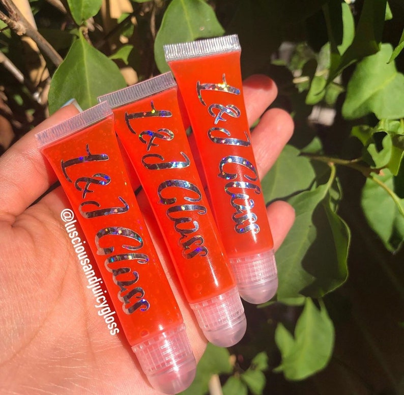 Holographic Vinyl Lip Gloss Labels 25 Count Etsy