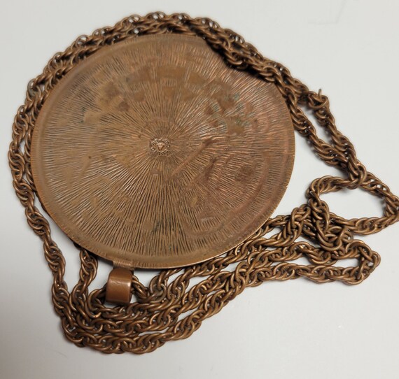 Vintage Round Solid Copper Trading Native Whale C… - image 2