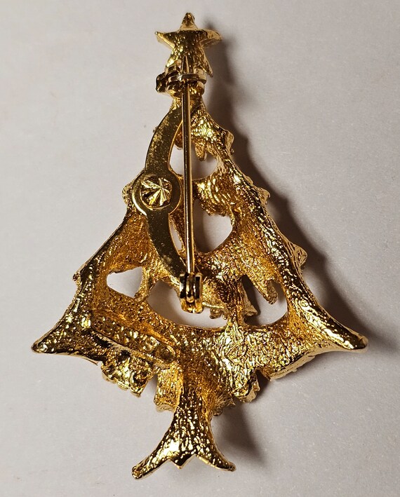 Vintage Gerry's Goldtone Christmas Tree Pin/Brooch - image 9