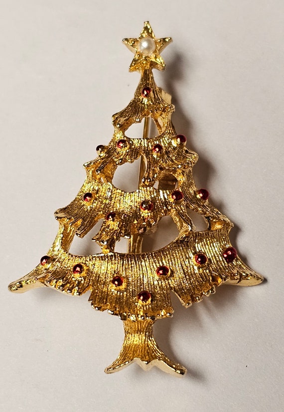 Vintage Gerry's Goldtone Christmas Tree Pin/Brooch - image 5