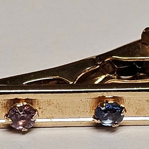 Vintage Jewelmont 1/20 12K Gold Filled Rhinestone Tie Clasp