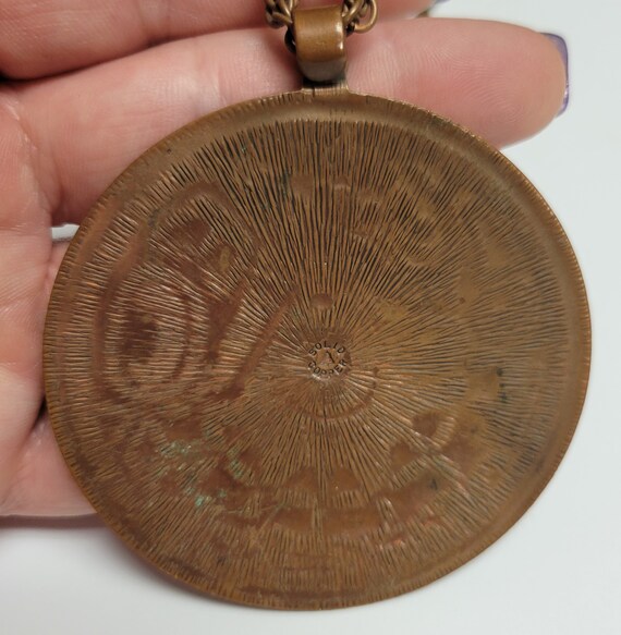 Vintage Round Solid Copper Trading Native Whale C… - image 5