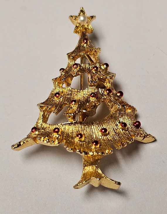 Vintage Gerry's Goldtone Christmas Tree Pin/Brooch - image 6