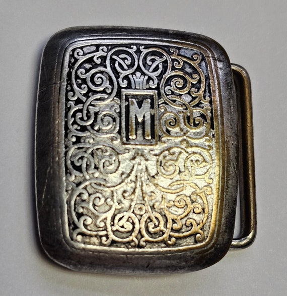 Antique Hickok Masterplate Belt Buckle Gem