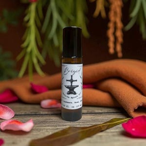 Brigid Roll-On Spirit Oil | Ritual Perfume Oil | Goddess Anointing Oil | Cashmere Rose Amber | Oh My Gods! by Soot & Sundries