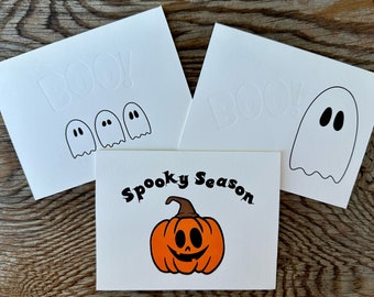 Letterpressed Halloween Cards