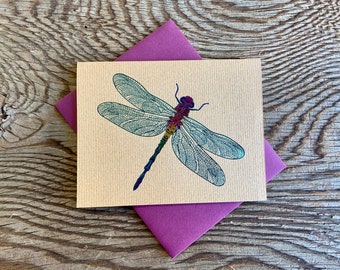 Foiled Dragonfly Note Cards