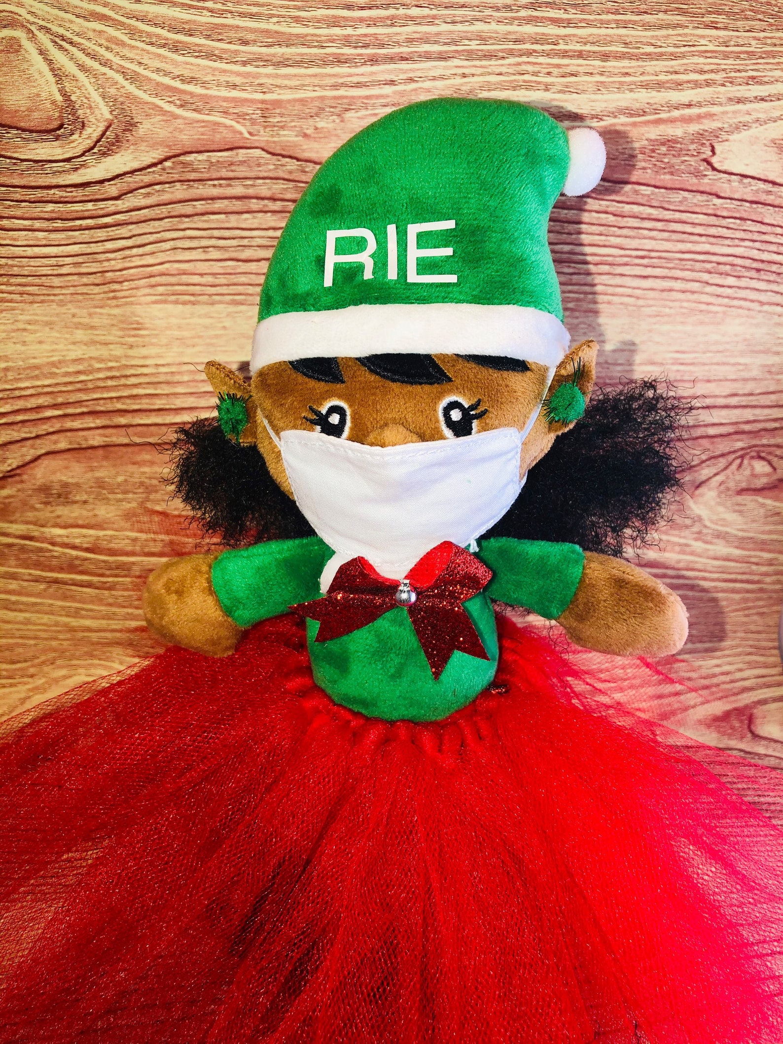 African American Shelf Sitting Elf Girl L Brown Girl Christmas Etsy